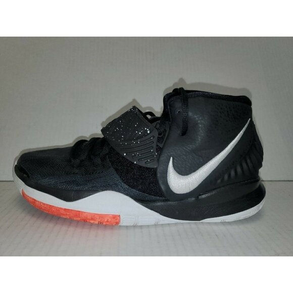 Nike Kyrie 6 Jet Black Basketball Shoes Youth Boys 7Y Black White BQ5599-001 - Picture 1 of 4